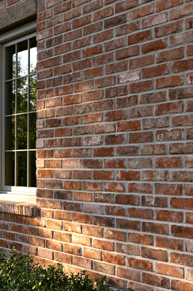 Warm Rust Brick — Rust and terracotta bricks run